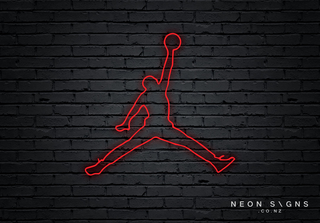 red jordan neon
